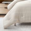 Beige Off-White Stripe Lightweight 3-Piece Comforter Set