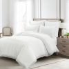 White 5-Piece Lightweight Polyester Comforter Set with Lace Trim