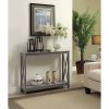 Wood Console Sofa Table with Bottom Storage Shelf