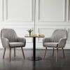 Set of 2 Retro Upholstered Accent Chair with Stylish Wood Legs
