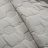 Hexagon Pattern Lightweight Grey Textured Cotton 3 Piece Quilt Set