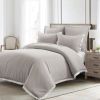 French Country Grey 5-Piece Lightweight Comforter Set with Lace Trim