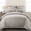 French Country Grey 5-Piece Lightweight Comforter Set with Lace Trim