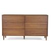 Farmhouse Rustic Mid Century 6 Drawer Dresser