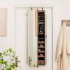 2-in-1 Wall or Door Mounted Jewelry Organizer Full Length Mirror