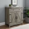 Rustic Farmhouse Barn Door Accent Storage Cabinet