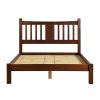Farmhouse Style Solid Wood Platform Bed Frame with Headboard