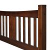 Farmhouse Style Solid Wood Platform Bed Frame with Headboard