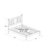Farmhouse Style Solid Wood Platform Bed Frame with Headboard