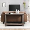 Modern Coastal Farmhouse Console Sofa Table in Wood Finish