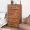 Modern 5-Drawer Bedroom Chest Dresser in Rustic Wood Finish