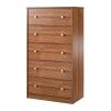 Modern 5-Drawer Bedroom Chest Dresser in Rustic Wood Finish