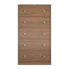Modern 5-Drawer Bedroom Chest Dresser in Rustic Wood Finish
