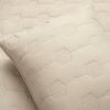 Lightweight Beige Textured Cotton 3 Piece Quilt Set