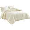 Ruffled Edge Microfiber Comforter Set