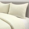 Lightweight Cotton Linen Ivory Reversible 3-Piece Quilt Set