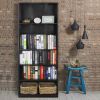 71-inch Tall 5-Shelf Bookcase Wood Finish