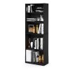 71-inch Tall 5-Shelf Bookcase Wood Finish