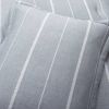 Blue Grey Off-White Stripe Lightweight 3-Piece Comforter Set
