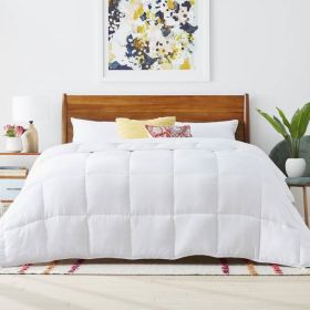 Cozy All Seasons Plush Polyester Down Alternative Comforter (Color: White, size: King)