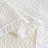 Ivory White Velvet Microfiber Polyester Reversible 3-Piece Quilt Set