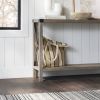 Industrial Farmhouse Entryway Table / Sofa Table Wood Finish