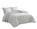 Ruffled Edge Microfiber Comforter Set