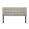 Button-Tufted Headboard with Upholstered Fabric