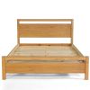 Farmhouse Solid Wood Platform Bed Frame with Headboard Footboard