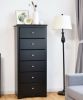 Modern 6 Drawer Tall Wood Dresser Chest