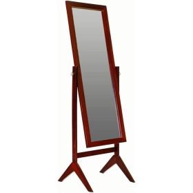 Modern Full Length Freestanding Bedroom Floor Cheval Mirror (Color: Cherry)