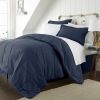 Navy Microfiber Reversible Bed-in-a-Bag Comforter Set