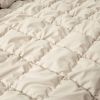 Soft Lightweight Puff Textured 2-Piece Comforter Set in Neutral Tan