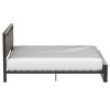 Modern Farmhouse Platform Bed Frame with Wood Panel Headboard Footboard