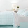 Aqua Blue Microfiber Reversible Bed-in-a-Bag Comforter Set