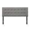 Modern Classic Style Button-Tufted Headboard with Upholstered Fabric