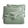 Ruffled Edge Microfiber Comforter Set