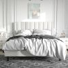 Velvet Upholstered Platform Bed Frame with Headboard