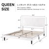 Velvet Upholstered Platform Bed Frame with Headboard