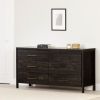 Modern 6 Drawer Double Dresser