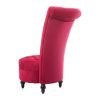Tufted High Back Plush Velvet Upholstered Accent Low Profile Chair