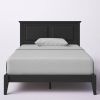 Traditional Solid Oak Wooden Platform Bed Frame with Headboard