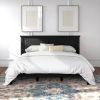 Traditional Solid Oak Wooden Platform Bed Frame with Headboard