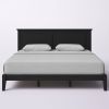 Traditional Solid Oak Wooden Platform Bed Frame with Headboard
