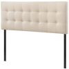 Modern Fabric Upholstered Button Tufted Headboard