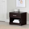 Modern 1 Drawer Nightstand End Side Table Storage