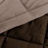 Taupe Brown Microfiber Reversible Comforter Set