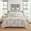 Bed-in-a-Bag 3 Piece Bohemian Floral Cotton Quilt Set