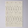 Hand Woven Wool Blend Grey Beige Ivory Persian Style Area Rug