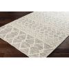 Hand Woven Wool Blend Grey Beige Ivory Persian Style Area Rug